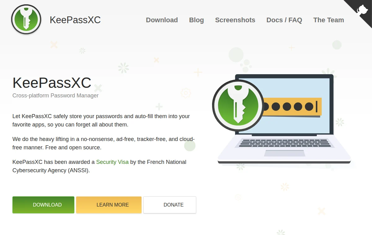 KeePassXC 화면